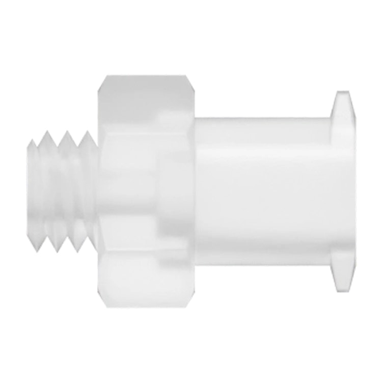 10-32 UNF Thread x Female Lug Natural Polypropylene Threaded Luer