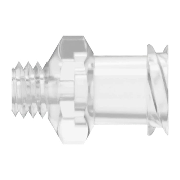 10-32 UNF Thread x Female Threaded Natural Polycarbonate Threaded Luer ...