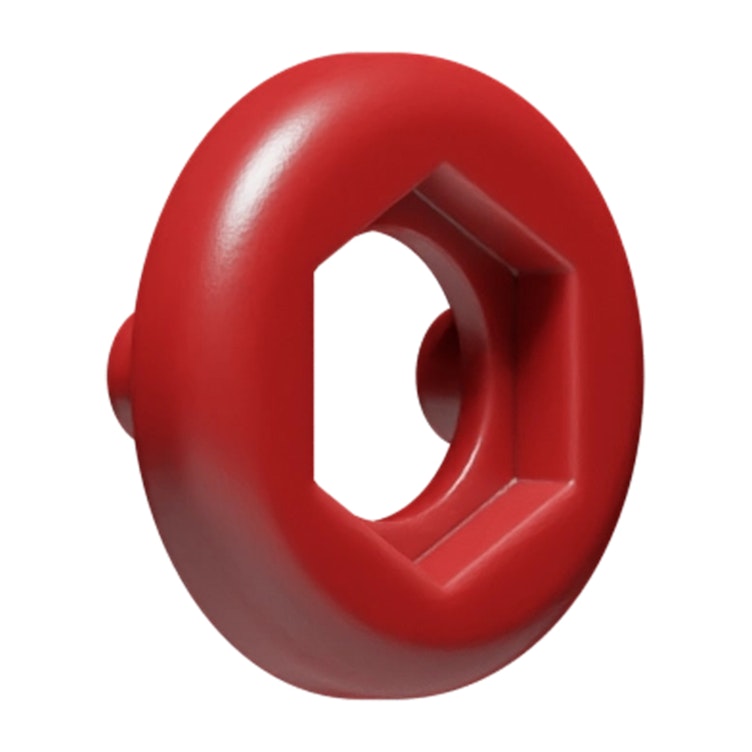 Red Nylon Coding Ring with Legs for Bulkhead Luers