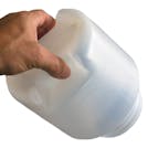 HDPE Round Wide Mouth Jars with Bottom Handle Grips & Plain Caps