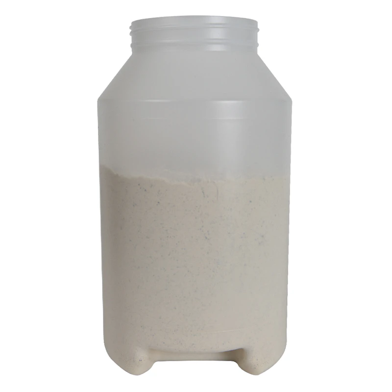 1 Gallon Natural HDPE Round Wide Mouth Jar with Bottom Handle Grip & 100/400 Neck (Cap Sold Separately)