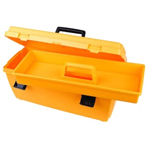 Yellow Utility Toolbox with Lift Out Tray - 20-1/4" L x 8-7/8" W x 8-3/8" Hgt.