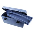 Gray Utility Toolbox with Lift Out Tray - 23" L x 10-1/2" W x 11-3/8" Hgt.