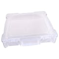 12" x 12" Translucent Polypropylene Hinged Case with Dual Latches & Handle