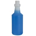 16 oz. Natural Level 3 Fluorinated HDPE Carafe Bottle with 28/400 Neck (Sprayer or Cap Sold Separately)