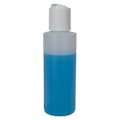 4 oz. White HDPE Cylindrical Sample Bottle with 20/410 White Disc-Top Dispensing Cap
