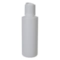 4 oz. Natural HDPE Cylindrical Sample Bottle with 24/410 White Disc-Top Dispensing Cap