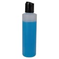 4 oz. White HDPE Cylindrical Sample Bottle with 24/410 Black Disc-Top Dispensing Cap