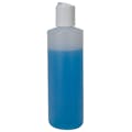 6 oz. White HDPE Cylindrical Sample Bottle with 24/410 White Disc-Top Dispensing Cap