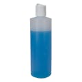 10 oz. White HDPE Cylindrical Sample Bottle with 24/410 White Disc-Top Dispensing Cap