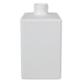 10 oz. White HDPE Square Bottle with 24/410 Neck (Cap Sold Separately)