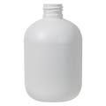 8 oz. White HDPE Stubby Boston Round Bottle with 24/410 Neck (Cap Sold Separately)