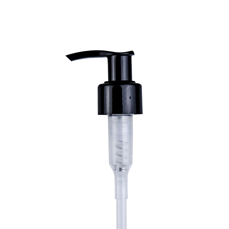 24/410 Black Lock-Up Lotion Pump with 4-1/4" Dip Tube