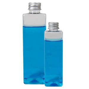 PET Square Bottles with Aluminum Caps