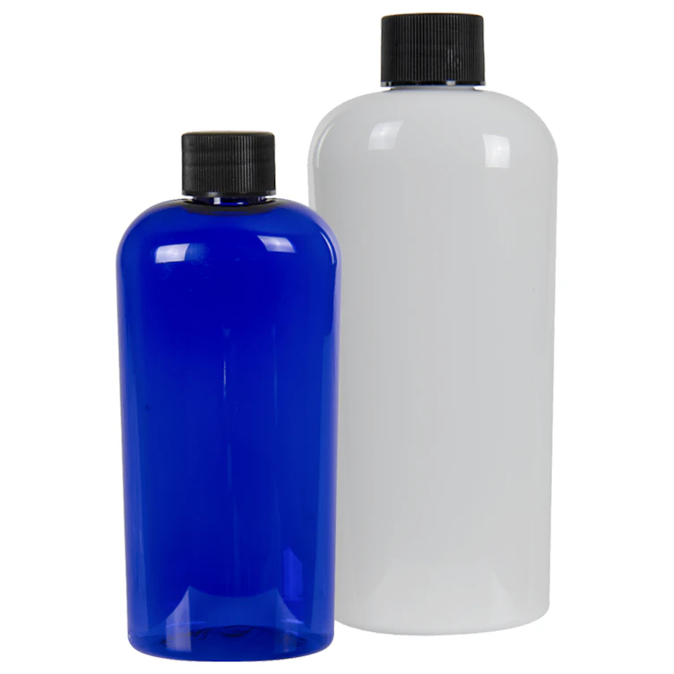 Cosmo Colored Oval Bottles with Plain Caps