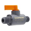 1/4" MNPT x 1/4" MNPT PVC Hayward® LCH Series Laboratory Compact Ball Valve with EPDM O-Rings