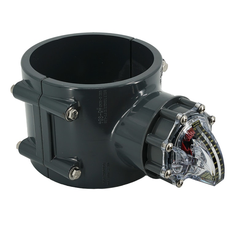 6" Schedule 80 CPVC Saddle Clamp AcuFlow™ Flow Meter