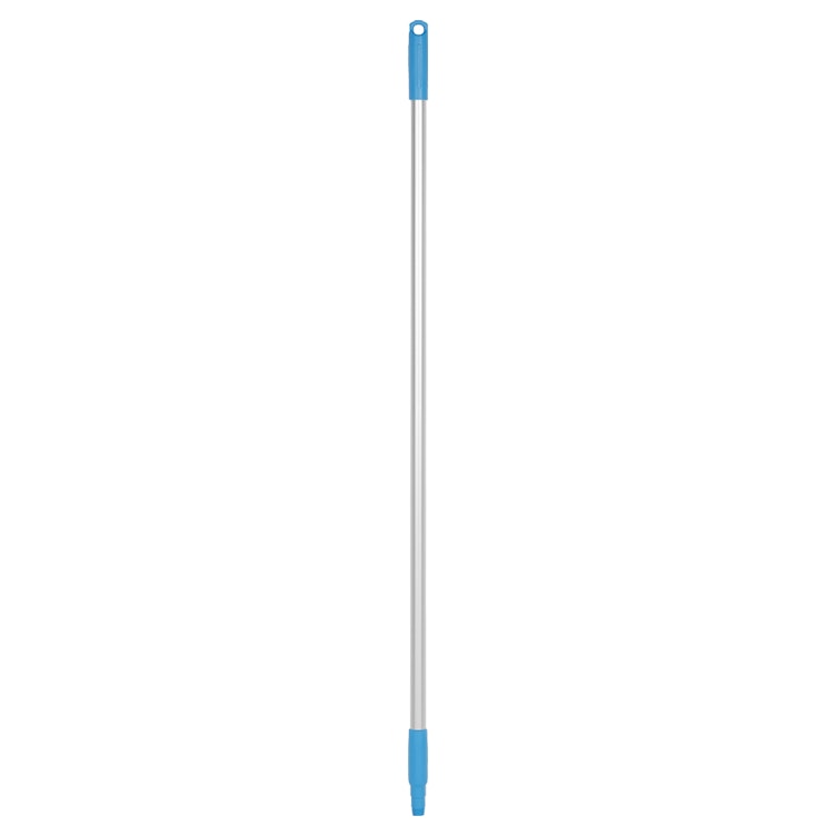 49.6" Vikan® Aluminum Handle with Blue Polypropylene Tip & Cap