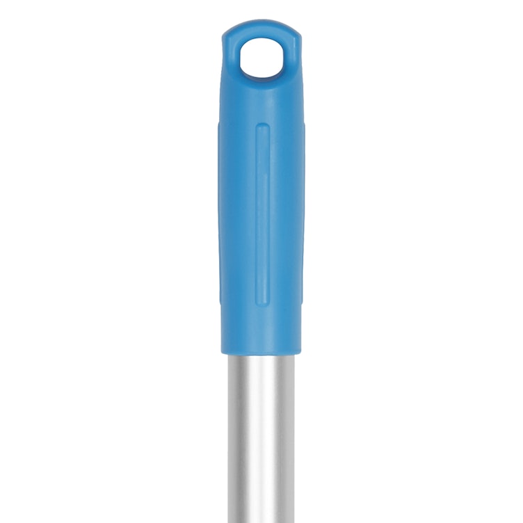 49.6" Vikan® Aluminum Handle with Blue Polypropylene Tip & Cap
