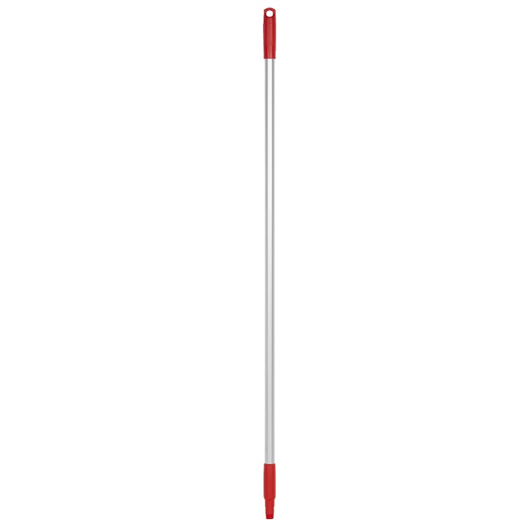49.6" Vikan® Aluminum Handle with Red Polypropylene Tip & Cap