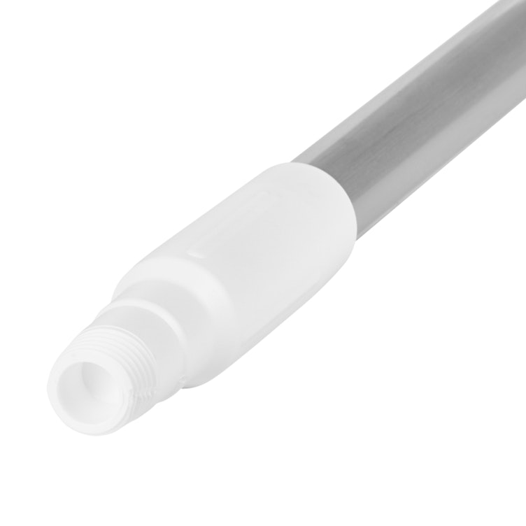 49.6" Vikan® Aluminum Handle with White Polypropylene Tip & Cap