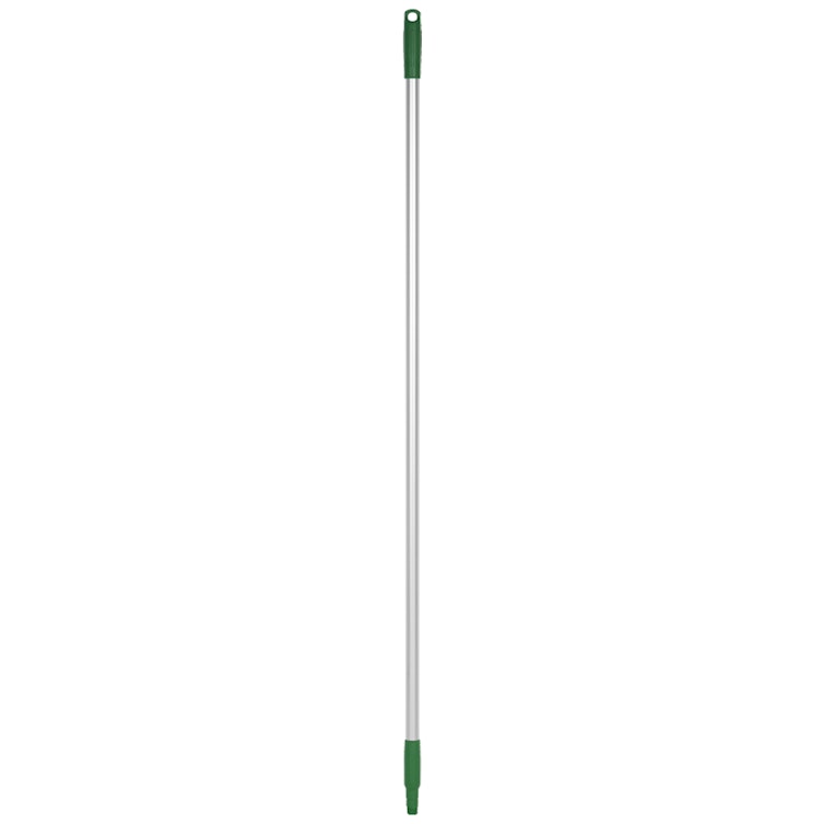 57.5" Vikan® Aluminum Handle with Green Polypropylene Tip & Cap