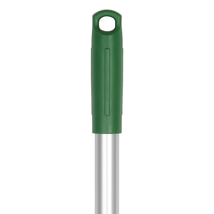 57.5" Vikan® Aluminum Handle with Green Polypropylene Tip & Cap