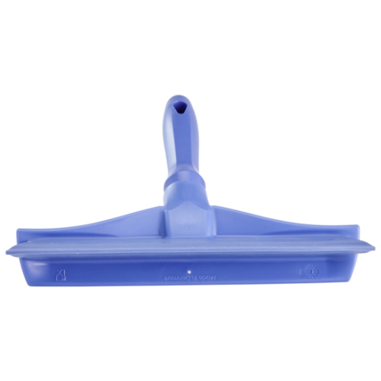 9.6" Purple Polypropylene Vikan® Ultra Hygiene Table Squeegee with Single TPE Rubber Blade & Mini Handle