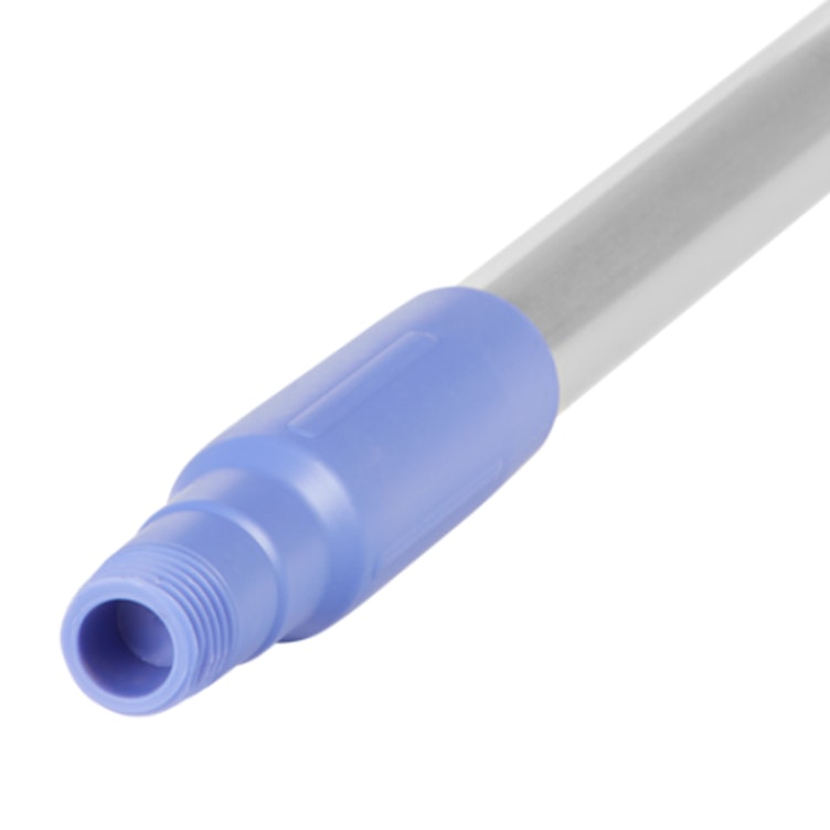 57.5" Vikan® Aluminum Handle with Purple Polypropylene Tip & Cap