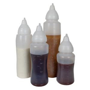 Wide Mouth Squeeze Sauce Bottles with Anti-Drip Cap