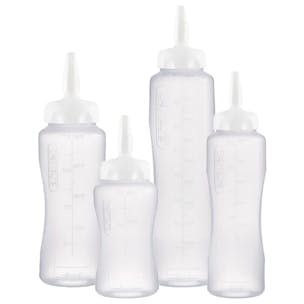 Wide Mouth Squeeze Sauce Bottles with Precise Dispensing Nozzle Cap