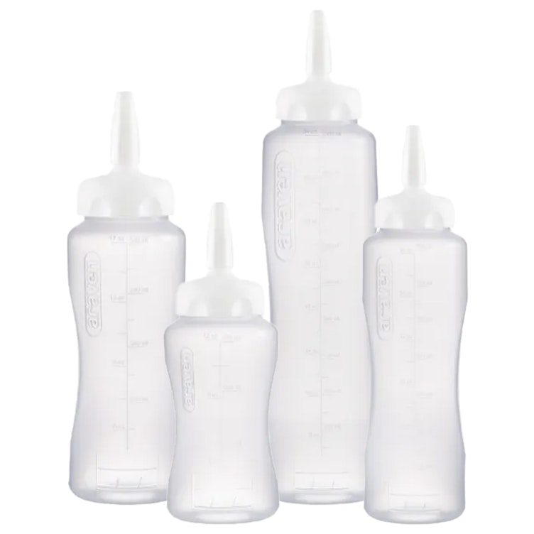 Wide Mouth Squeeze Sauce Bottles with Precise Dispensing Nozzle Cap