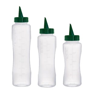 Wide Mouth Squeeze Sauce Bottles with Oil Dispensing Cap