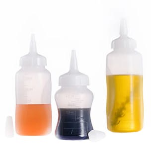 Mini Squeeze Sauce Bottles with Precise Dispensing Nozzle Cap