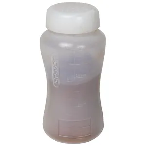 12 oz. Natural LDPE Round Wide Mouth Squeeze Bottle with White HDPE Shaker Cap