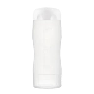 12 oz. Natural LDPE Round Wide Mouth Squeeze Bottle with White HDPE Shaker Cap