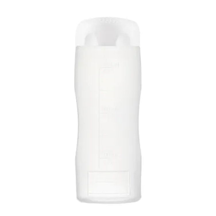 12 oz. Natural LDPE Round Wide Mouth Squeeze Bottle with White HDPE Shaker Cap