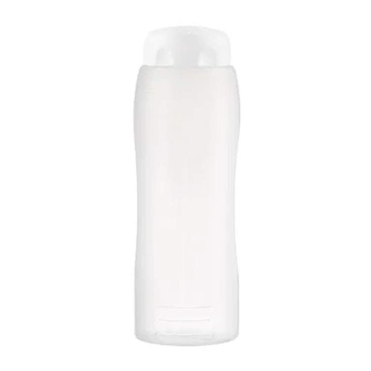 17 oz. Natural LDPE Round Wide Mouth Squeeze Bottle with White HDPE Shaker Cap