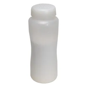 17 oz. Natural LDPE Round Wide Mouth Squeeze Bottle with White HDPE Shaker Cap