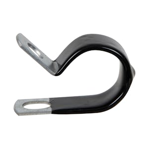 5/8" Dia. x 1/2" W Black Vinyl-Coated Steel Cable Clamp