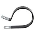 1-1/2" Dia. x 1/2" W Black Vinyl-Coated Steel Cable Clamp