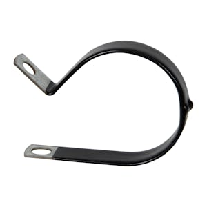 1-3/4" Dia. x 1/2" W Black Vinyl-Coated Steel Cable Clamp
