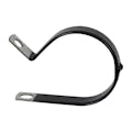 1-3/4" Dia. x 1/2" W Black Vinyl-Coated Steel Cable Clamp