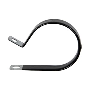 2" Dia. x 1/2" W Black Vinyl-Coated Steel Cable Clamp