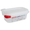 1/9 Size Clear Polyproylene Airtight Food Pan with LDPE ColorClip Lid - 0.6 Quart