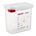 1/9 Size Clear Polyproylene Airtight Food Pan with LDPE ColorClip Lid - 1.6 Quart