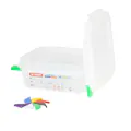 1/6 Size Clear Polyproylene Airtight Food Pan with LDPE ColorClip Lid - 1.2 Quart