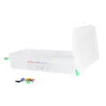 1/3 Size Clear Polyproylene Airtight Food Pan with LDPE ColorClip Lid - 2.6 Quart