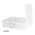 2/3 Size Clear Polyproylene Airtight Food Pan with LDPE ColorClip Lid - 9.5 Quart