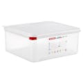 2/3 Size Clear Polyproylene Airtight Food Pan with LDPE ColorClip Lid - 14.7 Quart